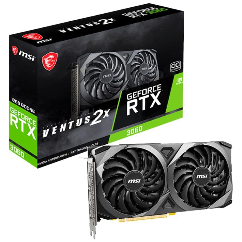 Placa De Video Msi Geforce Rtx 3060 Ventus 2X 12gb Oc Ddr6 Pci 4.0